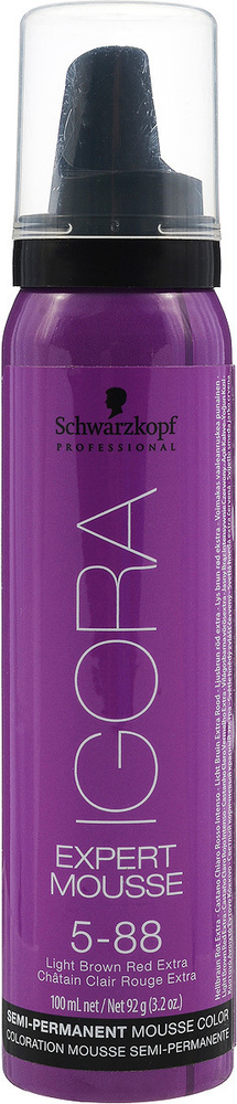 Schwarzkopf Professional Igora Expert Mousse Тонирующий мусс для волос 5-88 Светлый коричневый красный #1