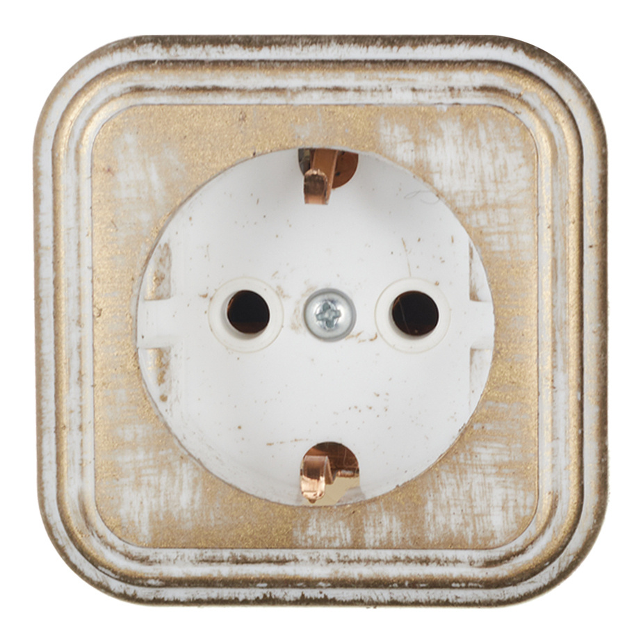 Розетка Lavelly Antico RA16-133-G открытая установка золото с ...
