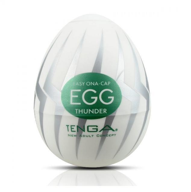 Мастурбатор TENGA EGG Thunder одноразовый рельефный стимулятор яйцо тенга с пробником лубриканта  #1