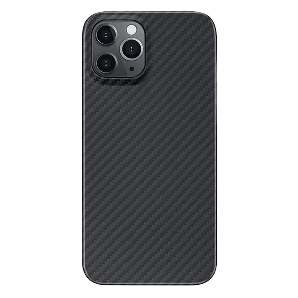 Кевларовый чехол без ободка DiXiS Carbon Case для Apple iPhone 13 Pro (B13PRO-CMB) матовый чёрный  #1