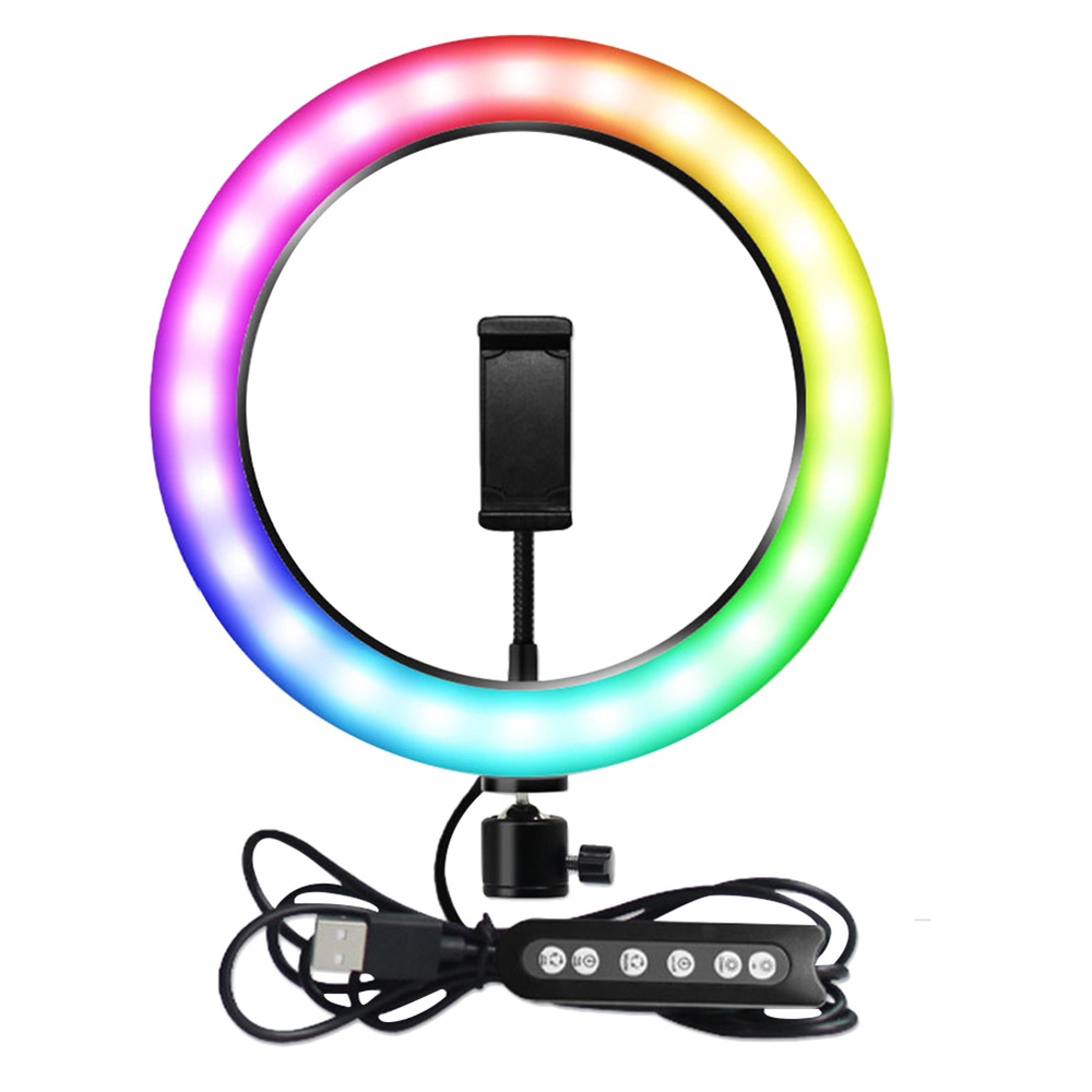 Кольцевая лампа RGB 26 см / Кольцевая разноцветная лампа 26 см / Лампа LED SOFT RING LIGHT RGB 26  #1