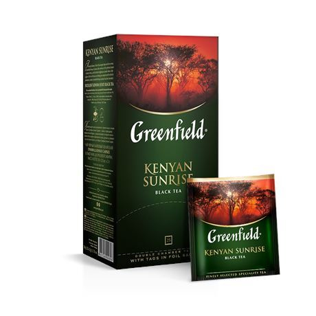 Greenfield Чай черный в пакетиках Kenyan Sunrise, 25x2г, 8 упаковок #1