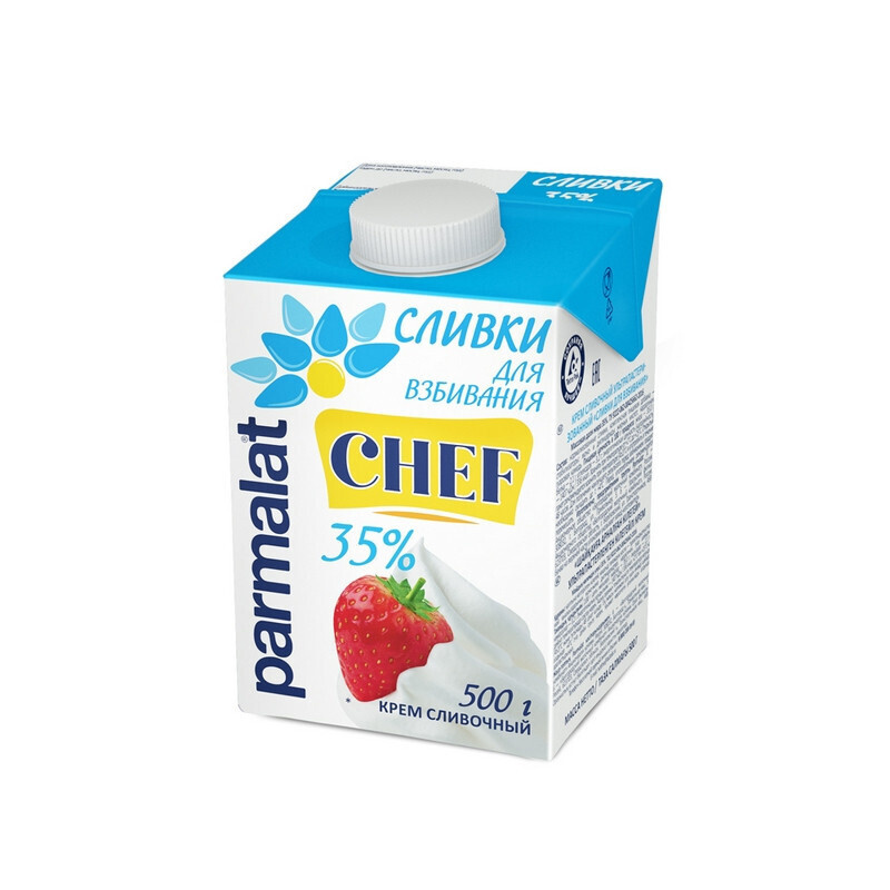 Сливки Parmalat стерил.  35%  0,5 л. т/пак #1