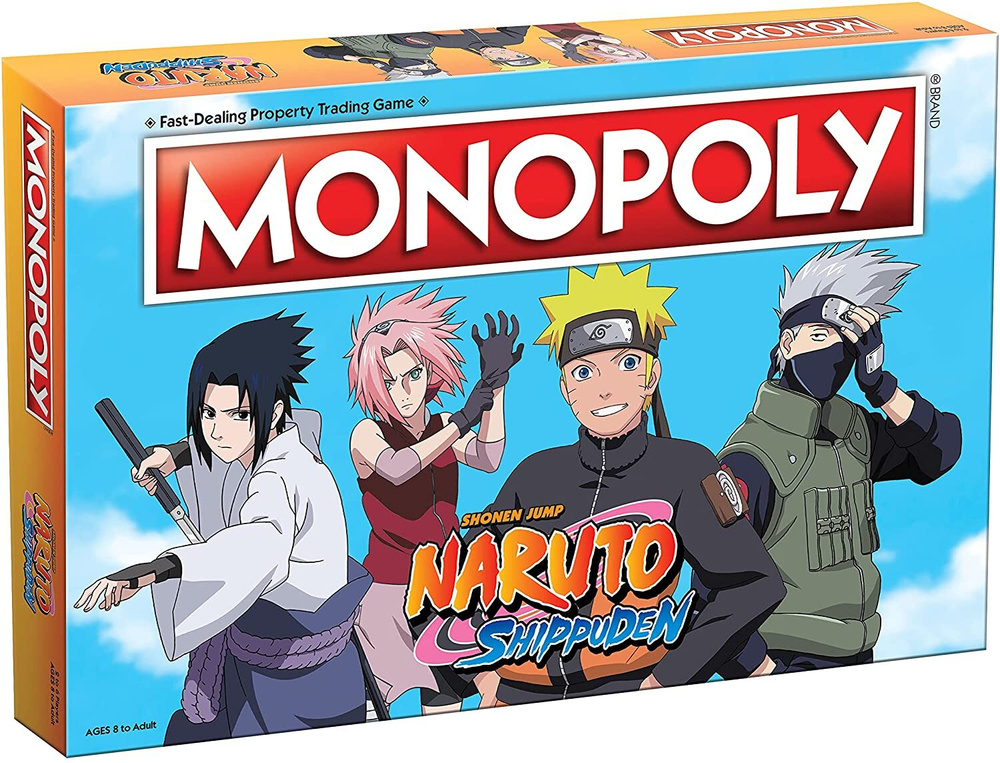 Монополия Настольная игра Аниме Naruto (Наруто) Monopoly на английском языке  #1