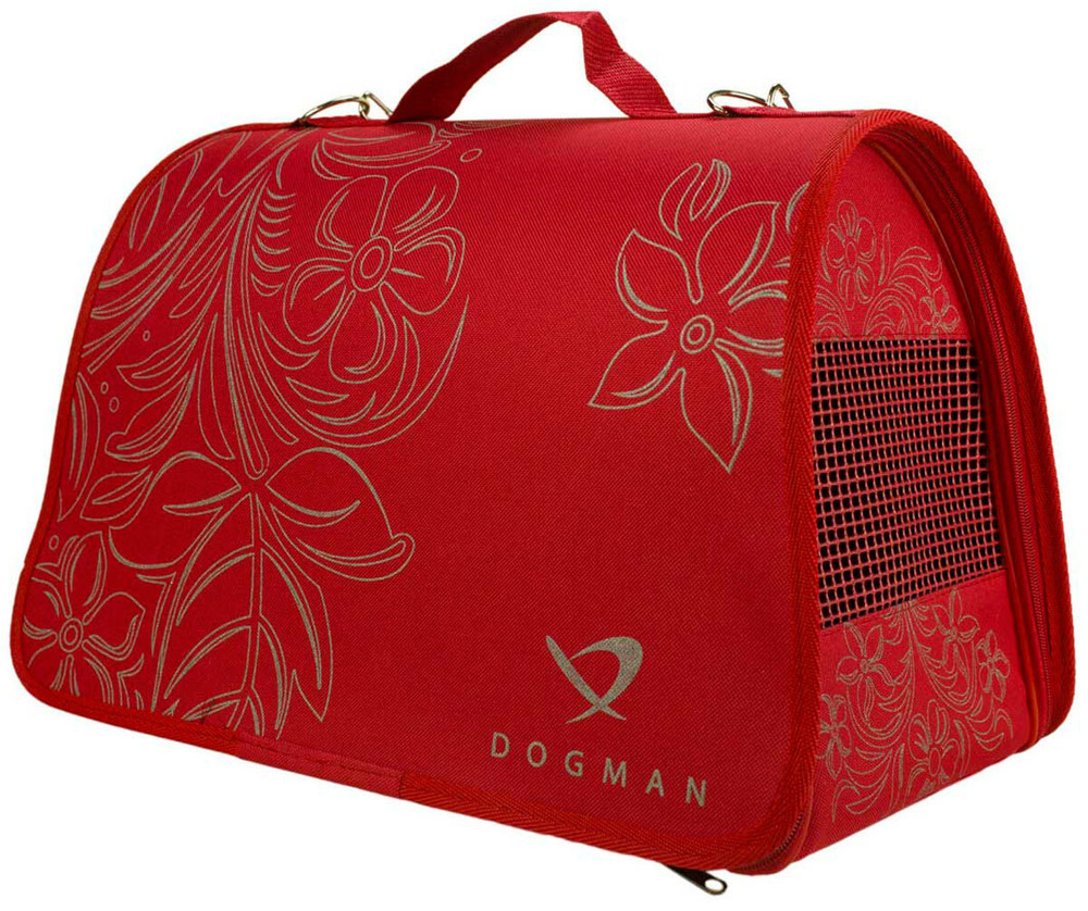 DOGMAN Лира №2 40х25х24 см сумка-переноска цвет красный #1