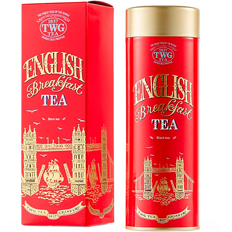 Сингапурский Чай черный листовой в тубах TWG English Breakfast Tea, Английский чай для завтрака 100 грамм #1