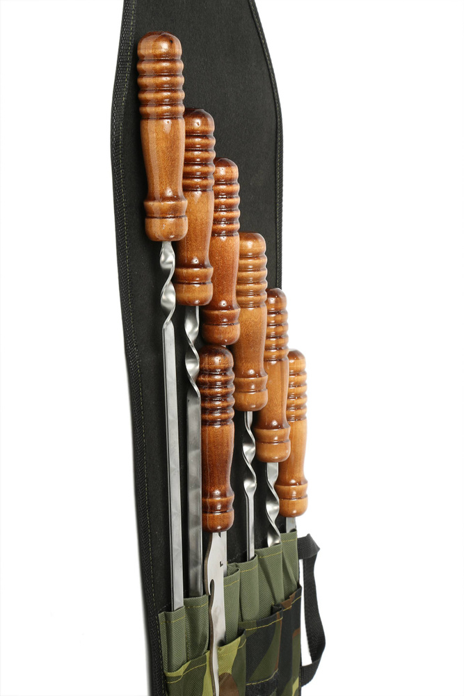 Бальдр Набор шампуров хаки40+нож, 60 см, 6 шт #1