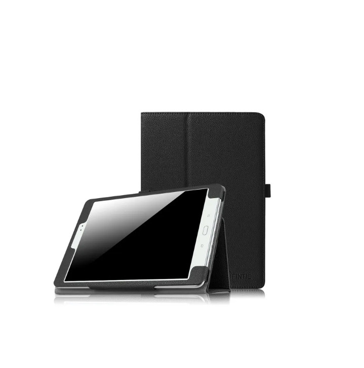 Чехол-обложка MyPads с подставкой для Samsung Galaxy Tab A 9.7 SM-T550/T555 черный из искусственной кожи #1