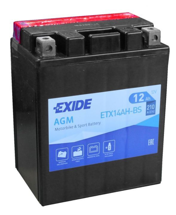 EXIDE ETX14AH-BS Мото аккумулятор 12 В 12 Ач 210 A  #1