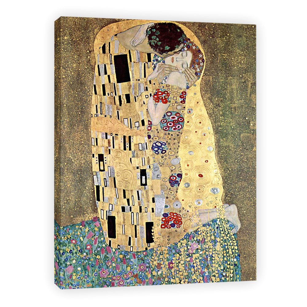 Картина на холсте с подрамником, 30х40 см, "Поцелуй-Климт Густав", серия "Репродукции", Woodartis  #1