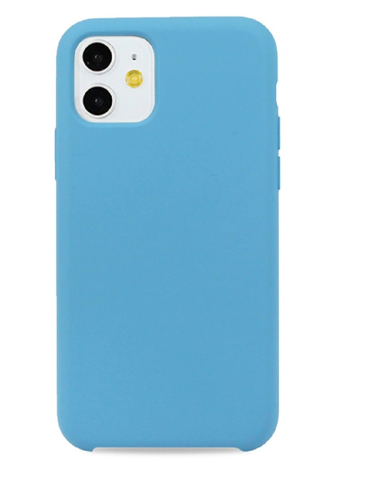Силиконовый чехол на iPhone 11 (на айфон 11), голубой #1