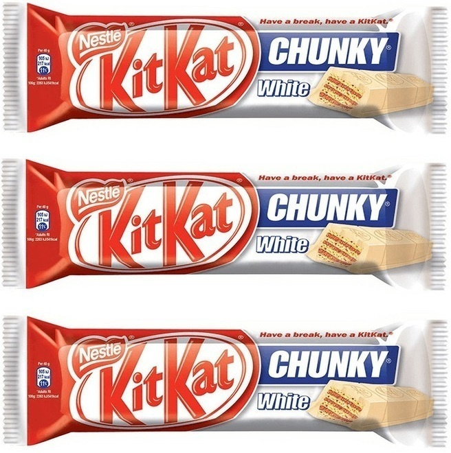 Шоколадный батончик KitKat Chunky White / Кит Кат Чанки в белом шоколаде 3 шт. х 42 г. (Польша)  #1