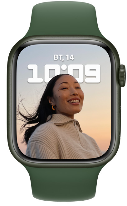 Защитное UV стекло для Apple Watch Series 7 / 41 mm / 3D стекло на Эпл Вотч серия 7 / 41 мм / Комплект #1