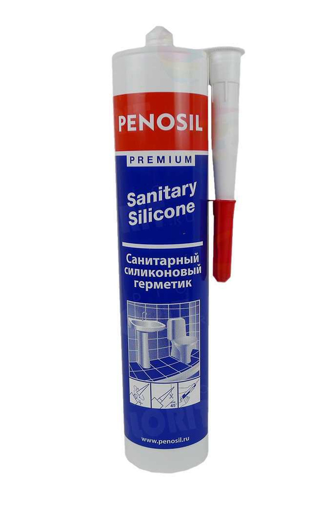 Герметик Penosil S, силиконовый санитарный, белый, 280 ml H4182 #1