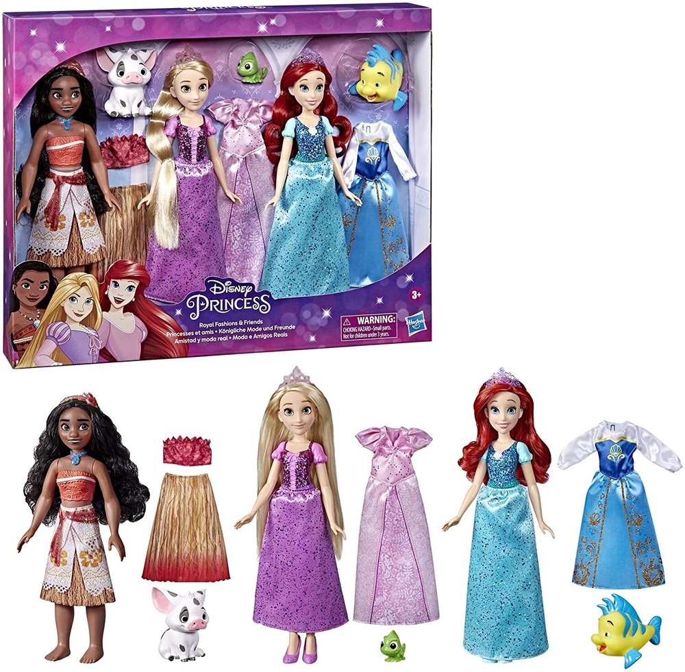 Набор кукол Disney Princess Моана, Ариэль и Рапунцель #1