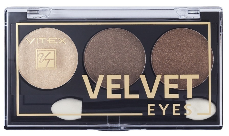 Витэкс Тени для век VITEX VELVET EYES тон 04 Brown bronze #1