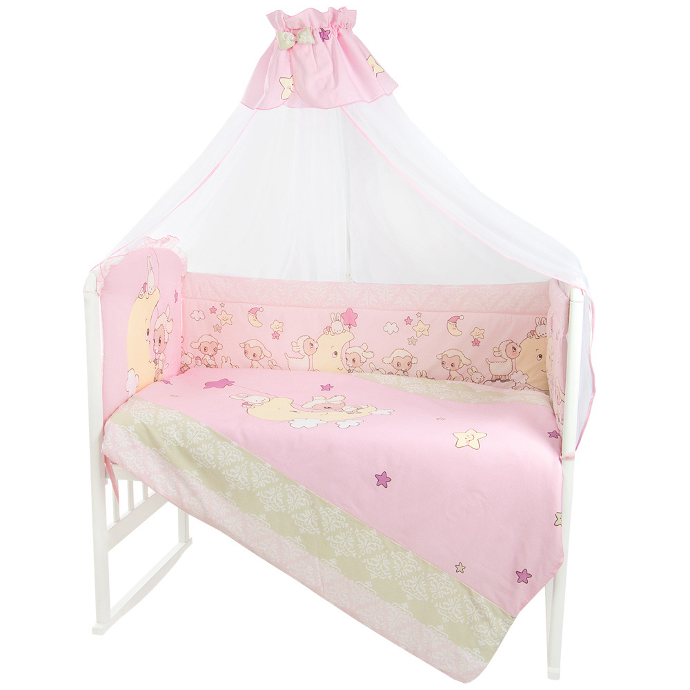Комплект в кроватку для новорожденного Золотой Гусь Овечка на луне комплект в кроватку для новорожденного #1