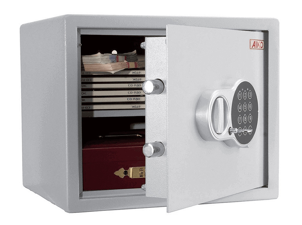 Сейф мебельный для хранения денег, документов и ценностей AIKO 280x340x295 с электронным замком  #1