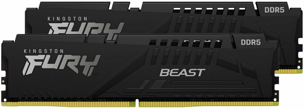 Kingston Оперативная память 64GB DDR5 6000 DIMM FURY Beast Black XMP Gaming Memory 2x32 ГБ (KF560C40BBK2-64) #1