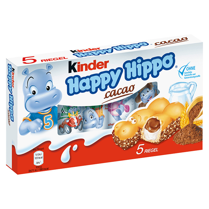 Печенье Kinder Happy Hippo Cacao со вкусом какао, 104 г #1