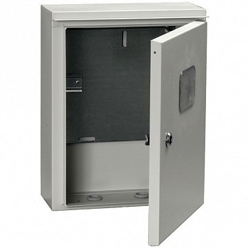 Распределительный шкаф ЩУ, 3 мод., IP54, навесной, сталь, серая дверь, с клеммами код. MKM51-N-03-54 #1