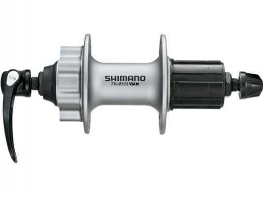 Втулка задняя SHIMANO Deore M525A, 36 отв, 8/9ск, QR, 6-болт, сереб. лого SHIMANO  #1