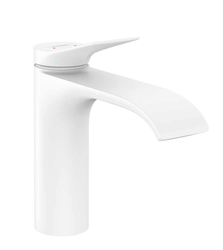 Смеситель Hansgrohe Vivenis 75020700 для раковины, однорычажный, 110, сливной гарнитур, мат.белый  #1