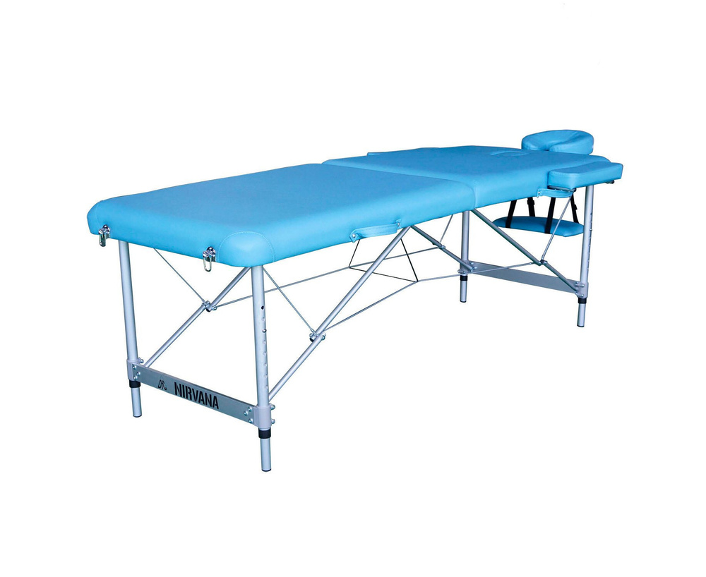 Массажный стол DFC NIRVANA Elegant LUXE складной, для дома, алюминиевые ножки, светло-голубой (Lt.Blue), #1
