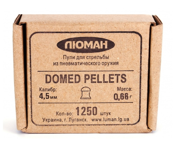 Пули "Люман" Domed pellets 4,5 мм, 0,68 г (1250 штук) #1