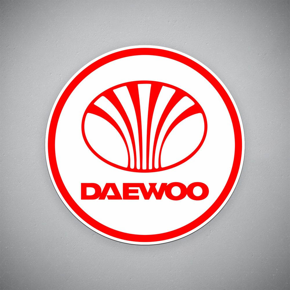 Наклейка на авто "Daewoo logo - Дэу лого" размер 19X19 см #1