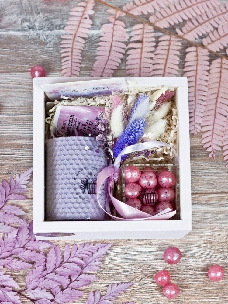 Подарочный набор женский "Сияние звезд" в деревянном ящике Wonder me box - Красивый оригинальный подарок #1