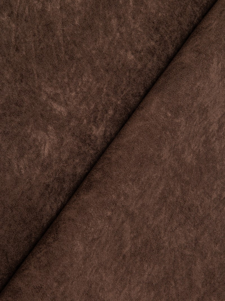 Ткань мебельная отрезная велюр Kreslo-Puff SNOW 08, коричневый, 1 метр, для обивки мебели, перетяжки, #1