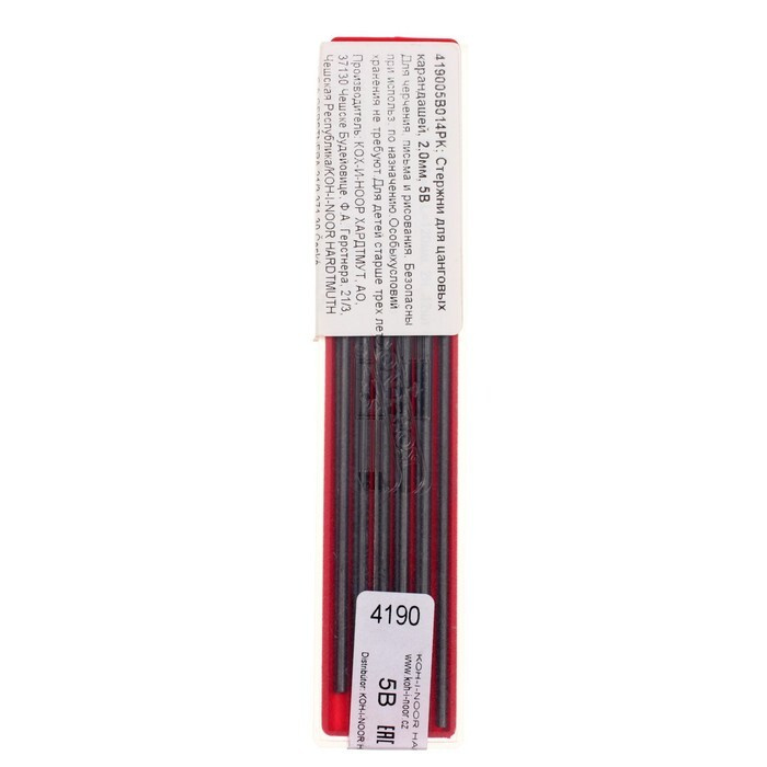 ТероПром Грифель для карандаша 2 мм, твердость: 5B (5 Мягкий), 12 шт.  #1