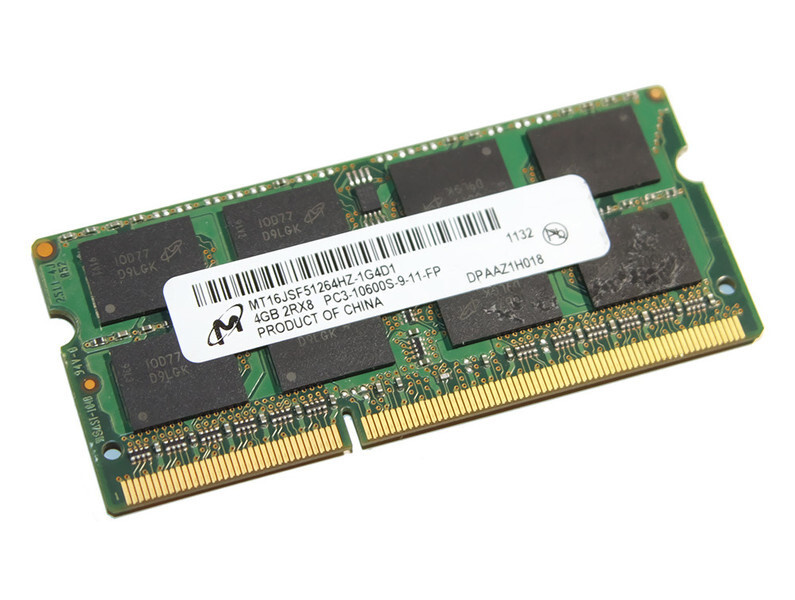 Micron Оперативная память DDR3 4Gb 1333 Mhz PC3-10600S SoDimm MT16KTF51264HZ-1G4M1 1x4 ГБ (MT16KTF51264HZ-1G4M1) #1