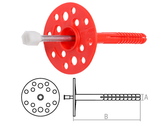 Дюбель для теплоизоляции 10х140 мм с металлическим гвоздем термоголовка STARFIX 100 штук (SMW1-54130-100) #1