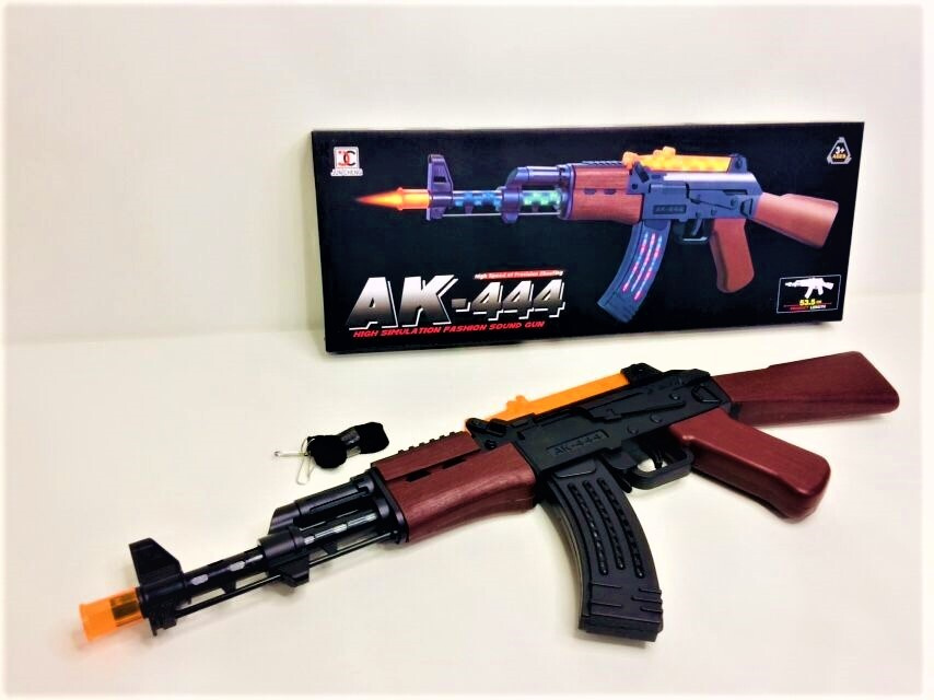 Детский игрушечный автомат Калашникова AK-444 (свет, звук, вибрация)  #1