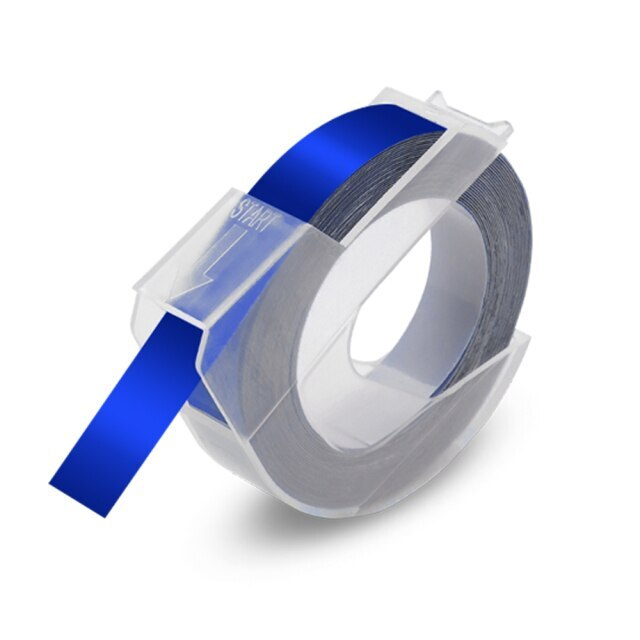 Лента для механического принтера Dymo Omega, ширина 9 мм, длина 3м, синяя, пластиковая, 1 шт  #1