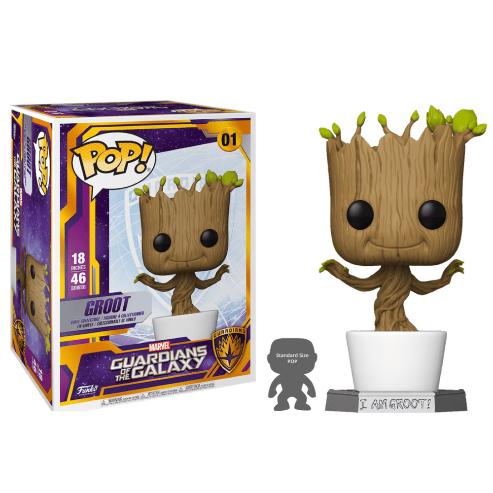 Танцующий Грут 45 см / Фигурка Funko POP! Bobble Marvel: Guardians Of The Galaxy Dancing Groot / из фильма #1