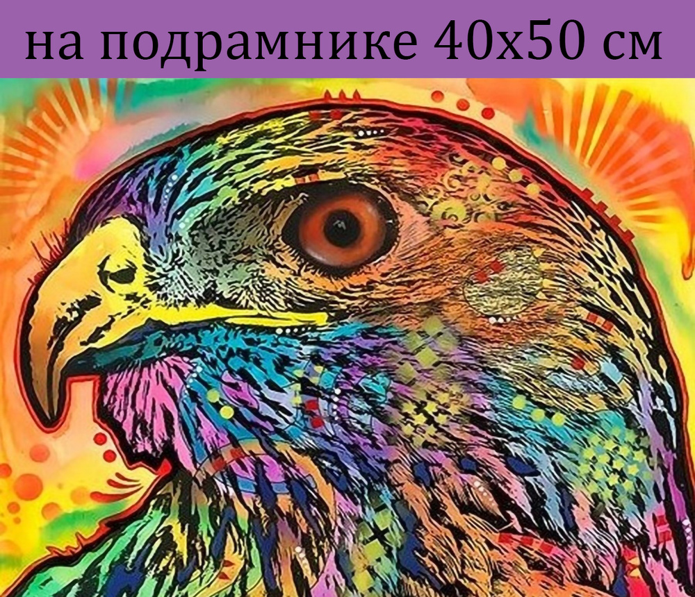 Алмазная мозаика на подрамнике 40х50 орел, алмазная вышивка на подрамнике  50*40 птицы, наборы для творчества, картина стразами для детей и взрослых -  купить с доставкой по выгодным ценам в интернет-магазине OZON (544002695)