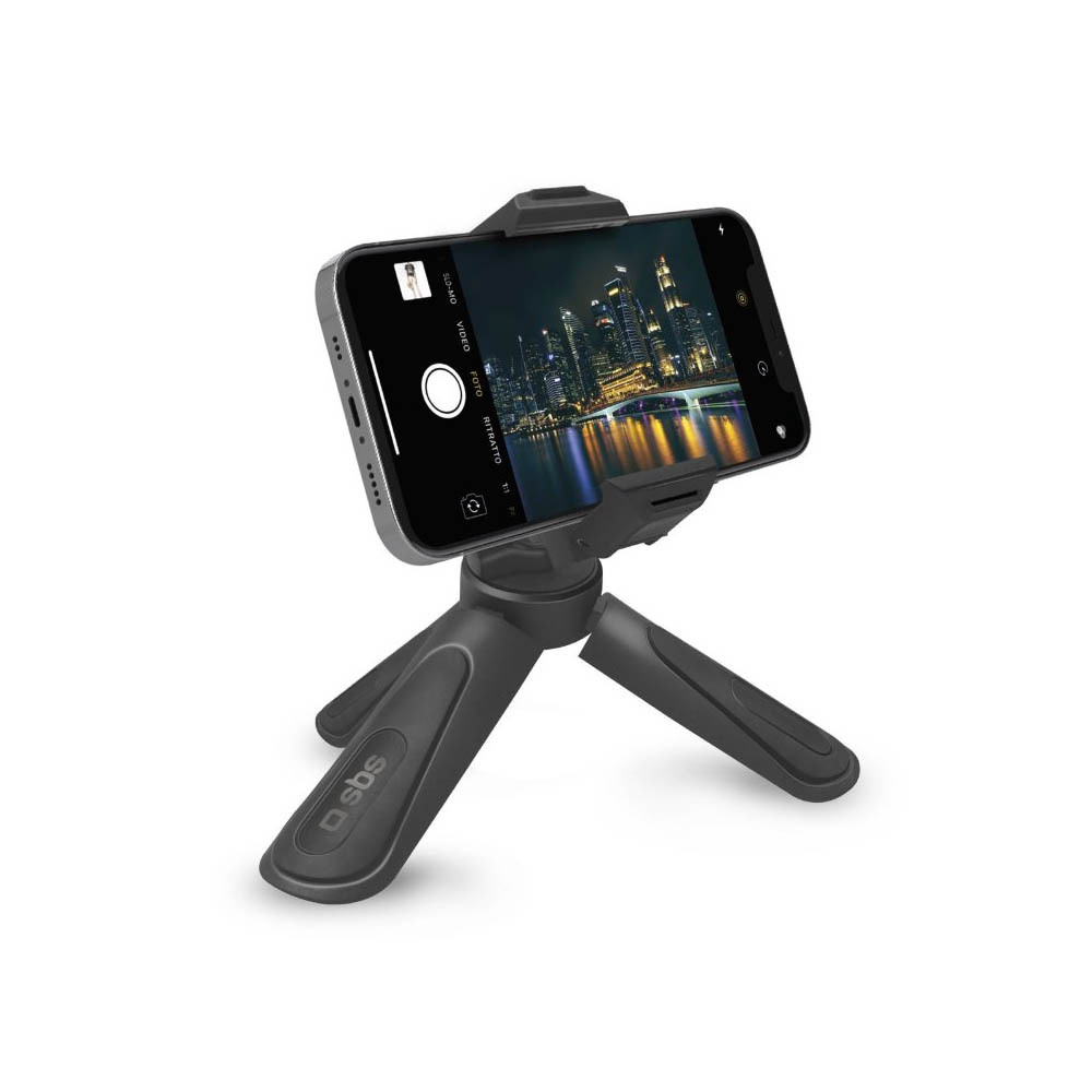 Штатив для смартфона SBS Selfie Tripod Pro, 6см, вращение на 360, черный  #1