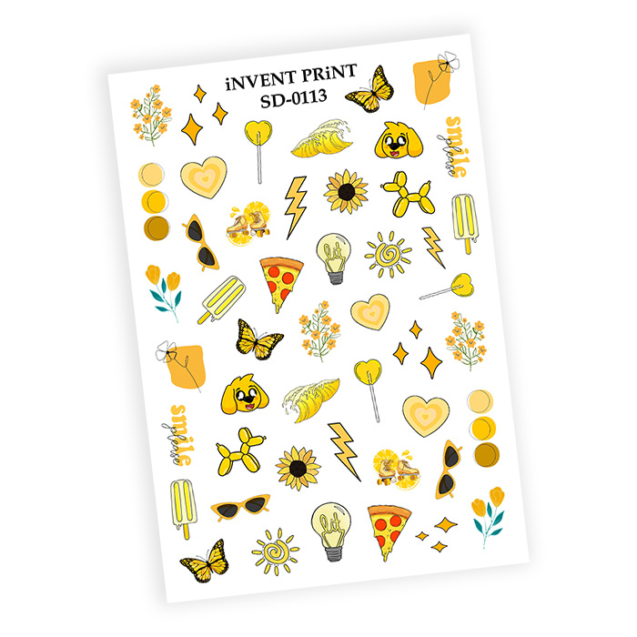iNVENT PRiNT слайдер дизайн / водные наклейки для ногтей / наклейки на ногти Pop Art, SD-113  #1