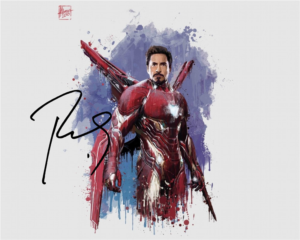Автограф Роберт Дауни младший Железный человек - Автограф Robert Downey Jr. Iron Man - Фото с автографом, #1