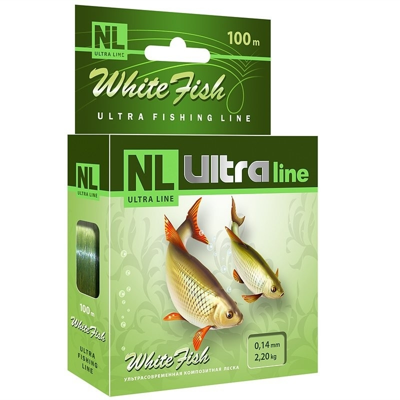 Леска Aqua NL Ultra White Fish белая рыба 0.18 30м #1