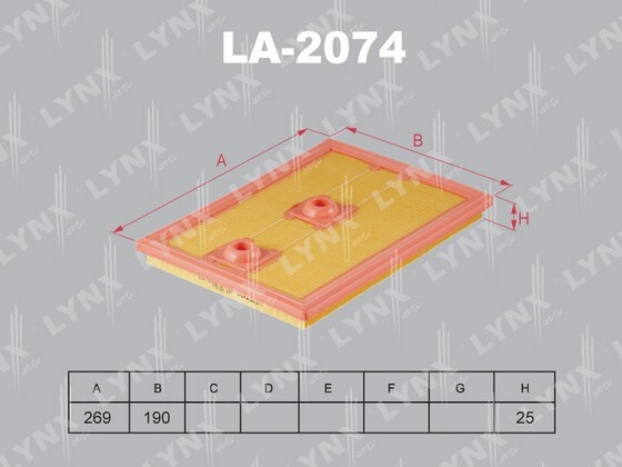 LYNXauto Фильтр воздушный арт. LA2074 #1
