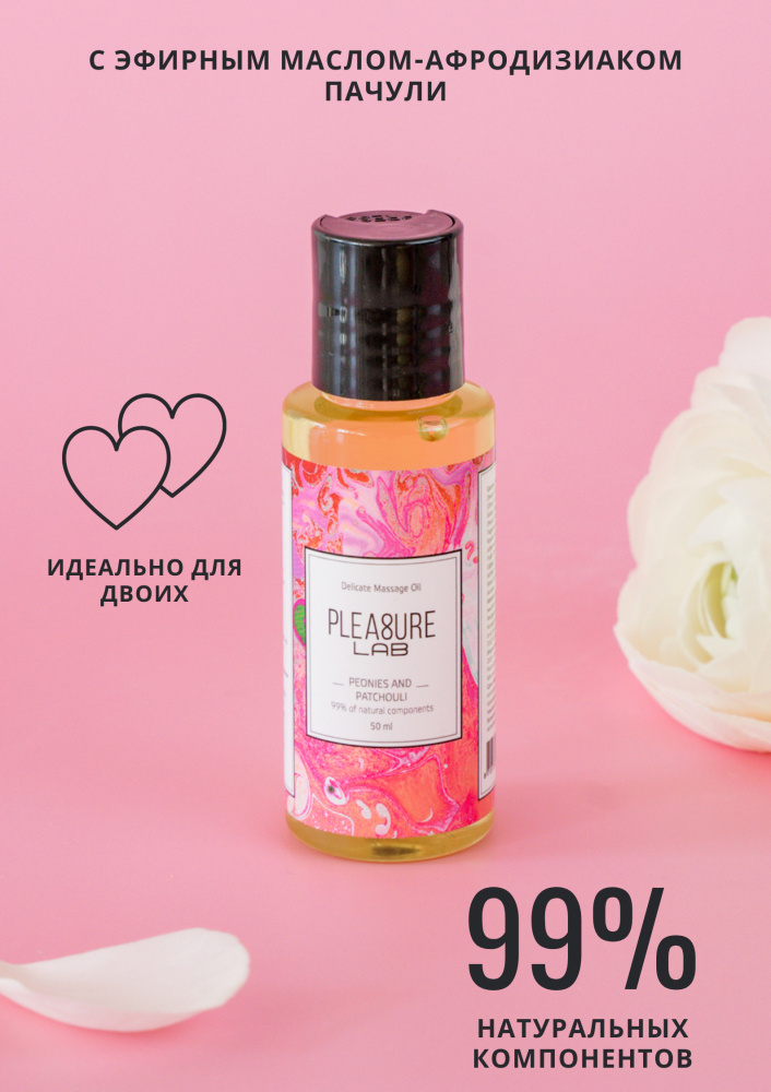 Массажное масло Pleasure Lab Delicate пионы и пачули 50 мл #1