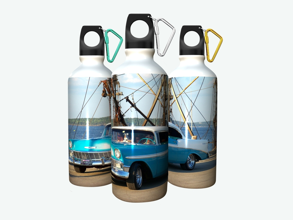 Бутылка фляга для воды "Ретро автомобилей, машины, классический ...