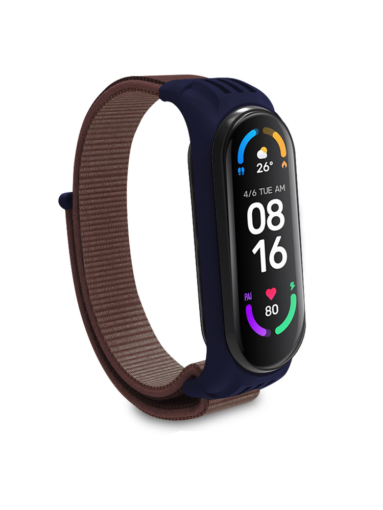 Ремешок для Xiaomi Mi Band 3 / 4 / 5 / 6 / 7 тканевый спортивный для фитнес-браслета Ми Бэнд  #1