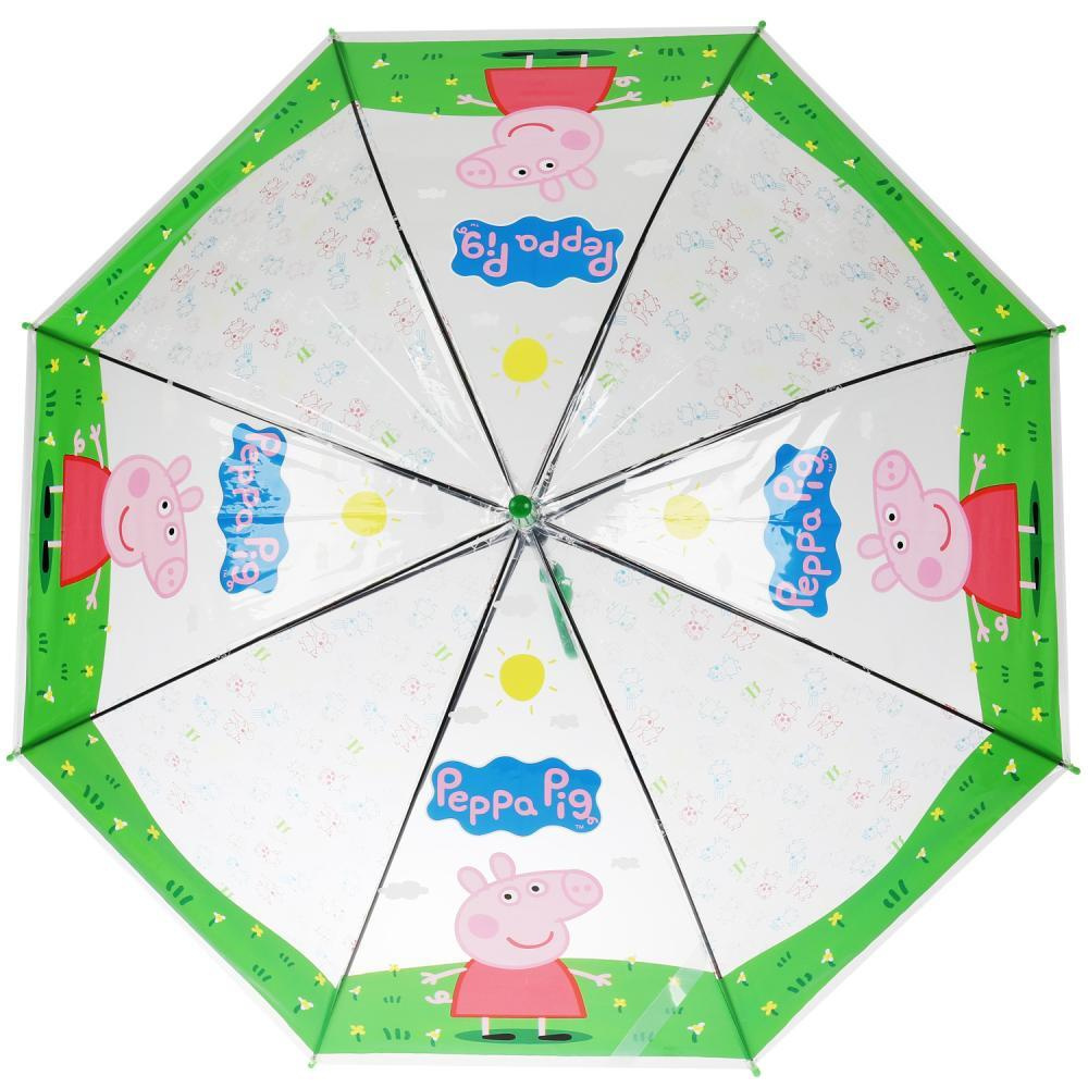 Зонт детский Играем вместе Свинка Пеппа 50см прозрачный, полуавтомат  #1