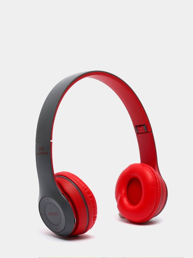 Беспроводные Bluetooth наушники P47 Wireless. Цвет: красный #1