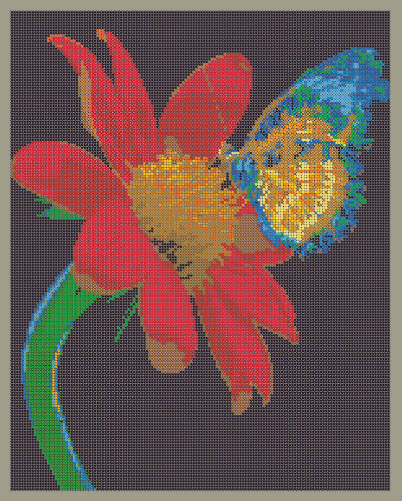 Набор для вышивания бисером (Тайвань) Вышивочка, картина "Аромат цветка" 30*38см  #1